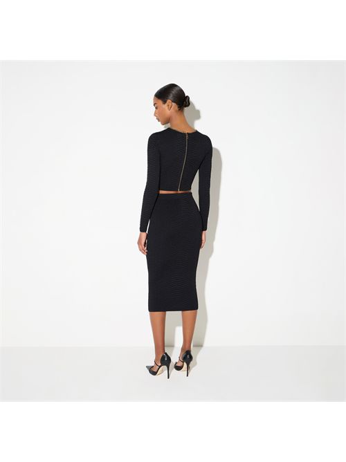 Gonna in maglia a trama snake ELISABETTA FRANCHI | GK10S67E2/110